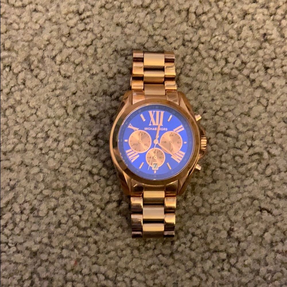 Michael Kors Gold Watch with blue face